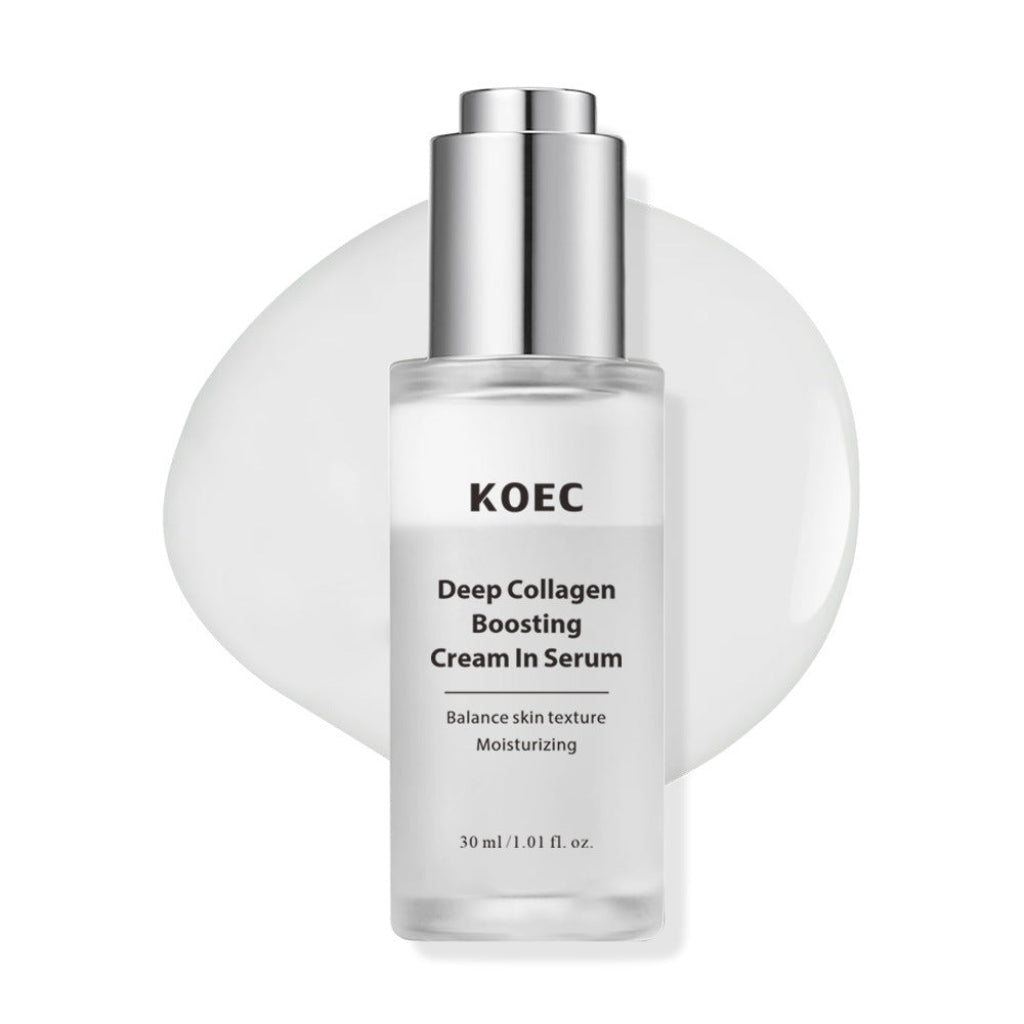 KOEC collagen serum
Cream in serum facial essence
Anti-wrinkle lifting serum
Moisturizing collagen lotion
Firming face serum for mature skin
Deep collagen boosting serum
Lightweight anti-aging essence
Serum for skin texture and elasticity
30ml collagen face serum
KOEC moisturizing facial cream