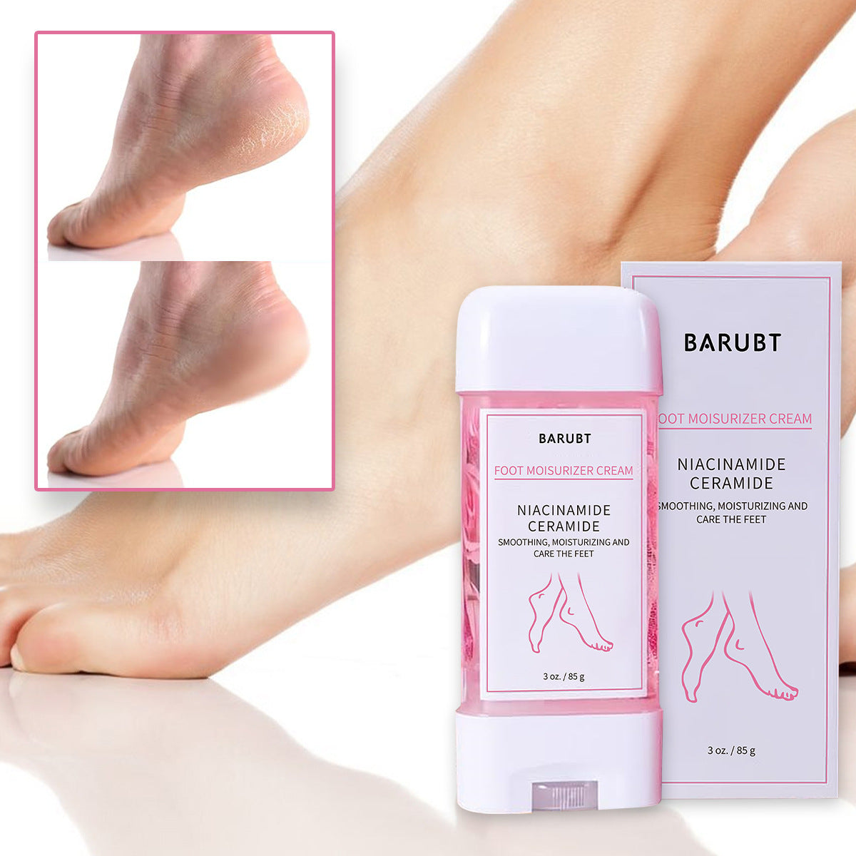 Give your feet and hands the repairing care they deserve with this ultra-effective BARUBT cream!