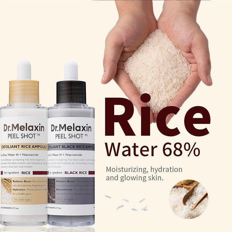 Black Rice Exfoliating Ampoule - Gentle Face Scrub Anti-Blackheads