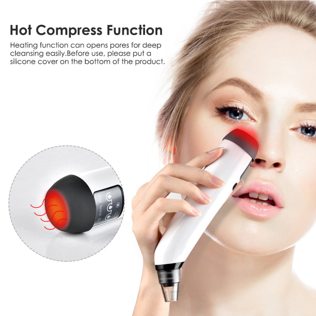 Deep pore cleanser
Facial vacuum with screen
Hot compress skincare device
Acne and blackhead remover
Rechargeable beauty instrument
Multi-head pore cleaner
Skin detox tool
Home facial device
Electric blackhead remover with heat function
Smart pore vacuum with digital display
Heated suction tool for facial cleansing
At-home blackhead and acne treatment device
Hot compress pore cleaner for all skin types
Rechargeable facial vacuum for deep cleaning