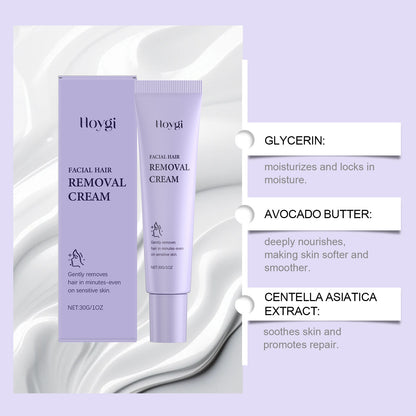 -Hydratante
-Formule douce
-Épilation du visage
-Soins quotidiens
-Hoygi