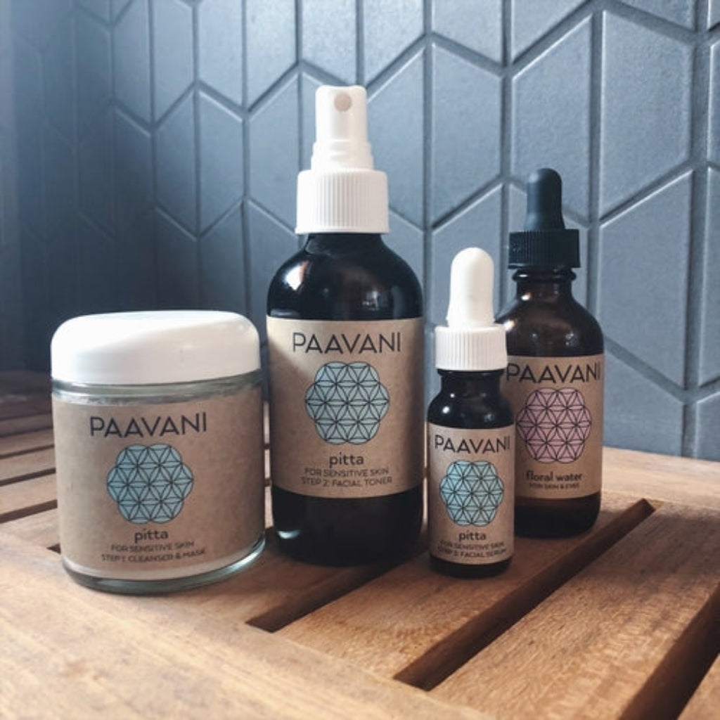 Ayurvedic skincare for sensitive skin
Pitta dosha skincare ritual
Natural facial kit for reactive skin
Herbal skincare for inflammation
Organic calming facial set
Ayurvedic facial for redness and irritation
Vegan skincare for Pitta skin type
Holistic skincare for sensitive skin
Cooling skincare for heat-prone skin
Ayurvedic beauty ritual for balance