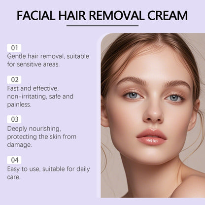 -Hydratante
-Formule douce
-Épilation du visage
-Soins quotidiens