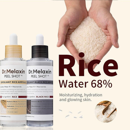 Black Rice Exfoliating Ampoule - Gentle Face Scrub Anti-Blackheads